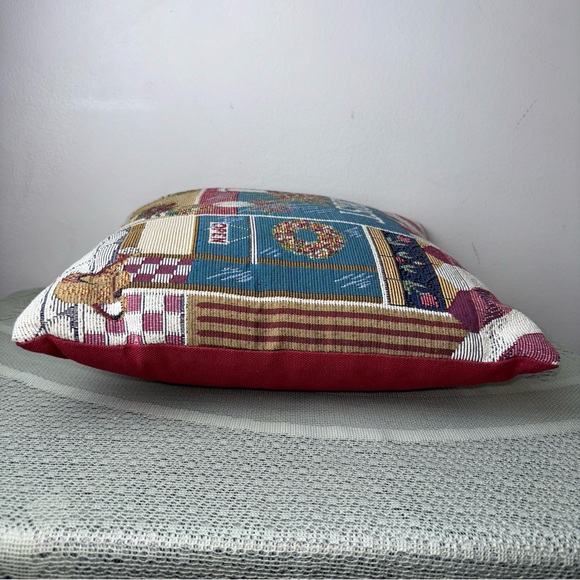 Small Tapestry Flower Shop Florist Floral‎ Design Decorative Throw Pillow 11x11 - Picture 5 of 9